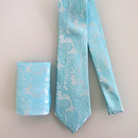 Q Brand (NWOT) Men's Tie & Pocket Square Set - Picture 1 of 5